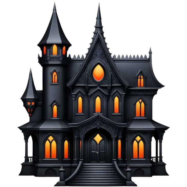 Goth vampire house black emoji