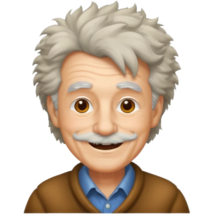 grandpa with furry hair emoji