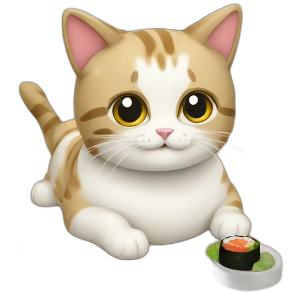Cat sushi emoji