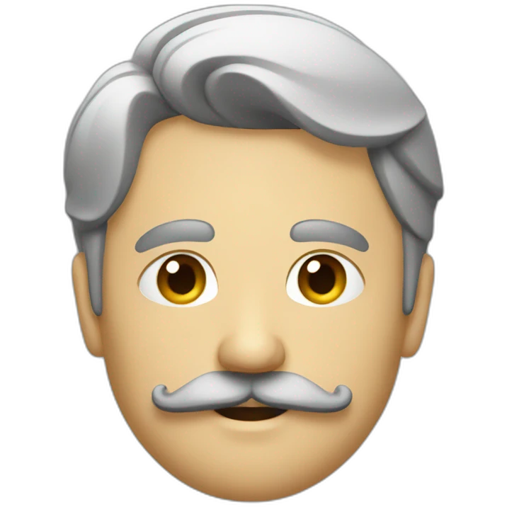 Homme a la moustache carré emoji