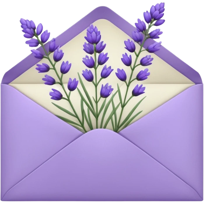 Lavender envelope with flowers inside  emoji