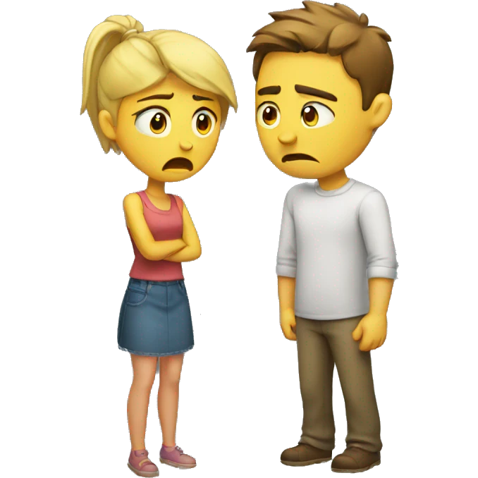angry couple crying emoji