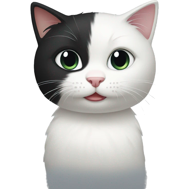 White and black cat  emoji