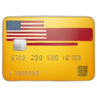 credit card with us flag emoji