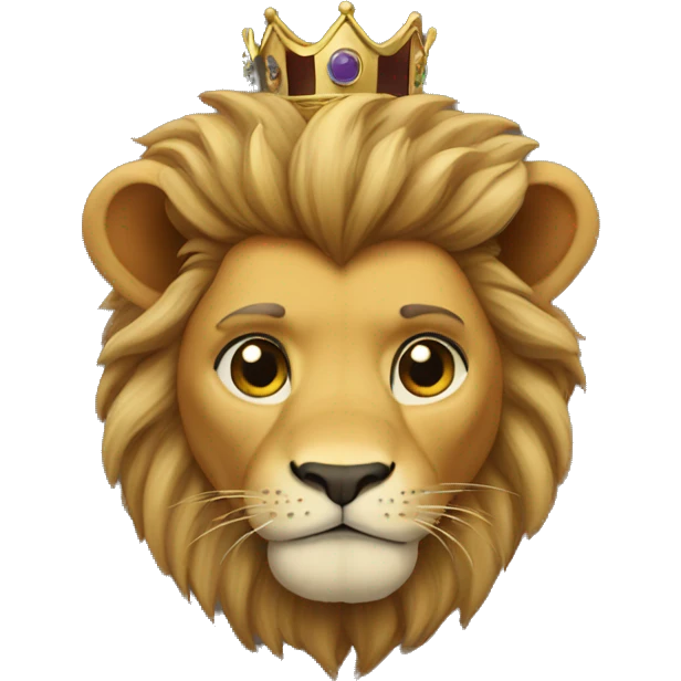 The king lion emoji