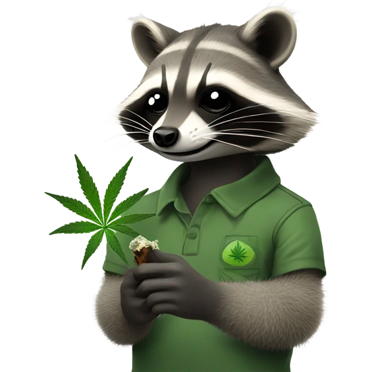raccoon smoking weed emoji