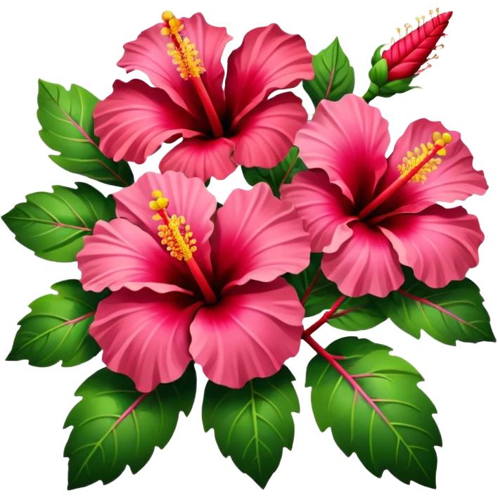 hibiscus flower bouquet
 emoji