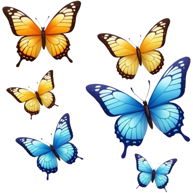 Butterflies transforming power ￼ emoji