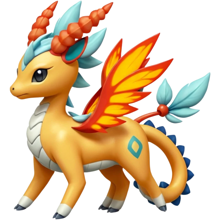 loopy loony toony honey-dipped buzzing bumbling fuzzy cute fiery ivy-hydro-Meloetta-Dialga-Salamence-Giratina-Rapidash-Pokémon-Fakémon-fusion-hybrid-creature emoji