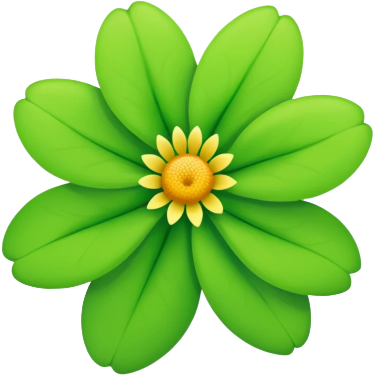 Green flower emoji