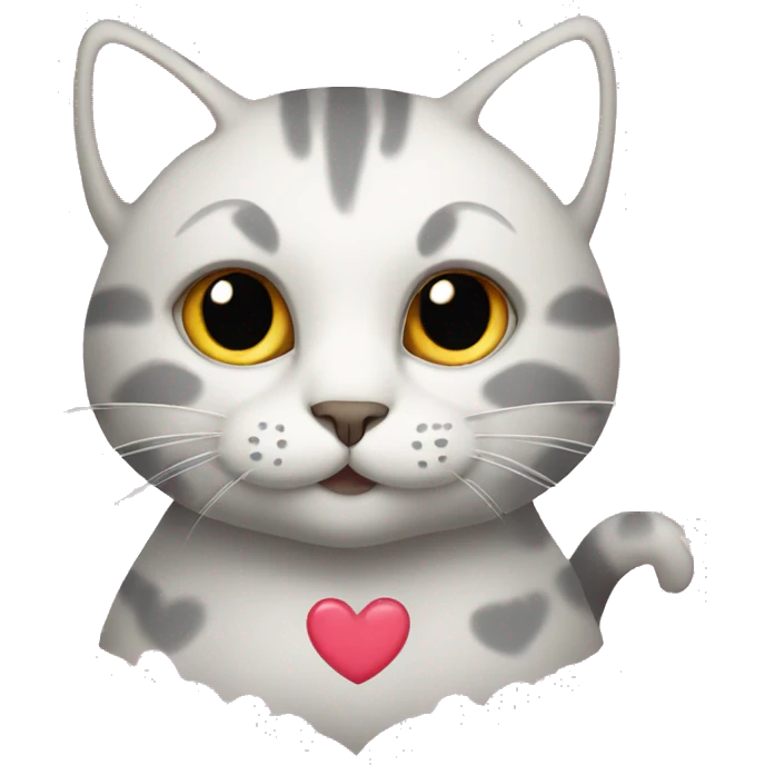 Cat with hearts emoji