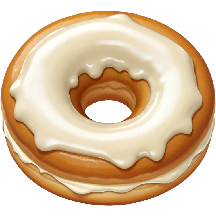 Cream donut emoji