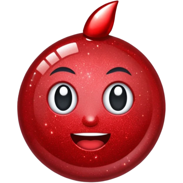 red glitter ping emoji