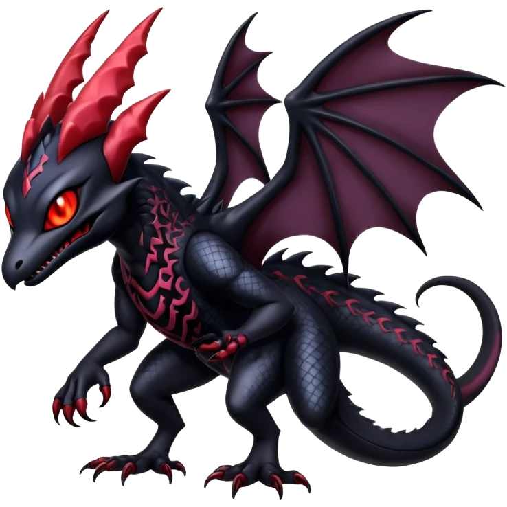 Shiny Epic Badass Gothic Dark Evil Noibat-Salandit-Darkrai-Hybrid emoji