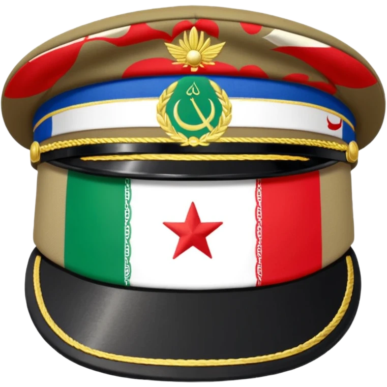 کلاه سرباز و پرچم ایران emoji