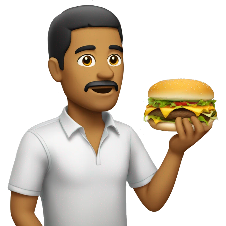 Mexican eating a cheeseburger  emoji