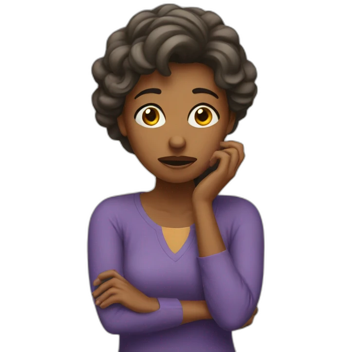 woman worried emoji
