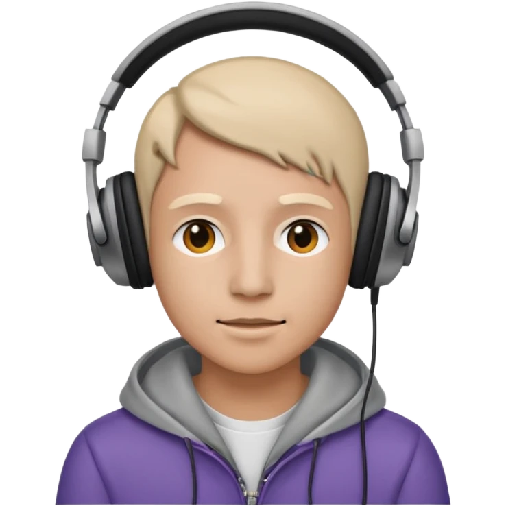 Listening to music while emoji