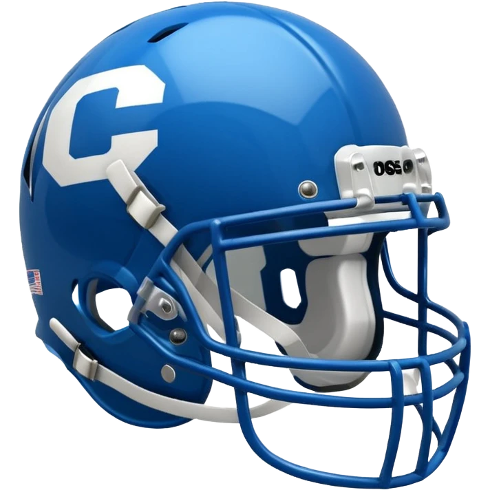 College football player helmet in blue color emoji