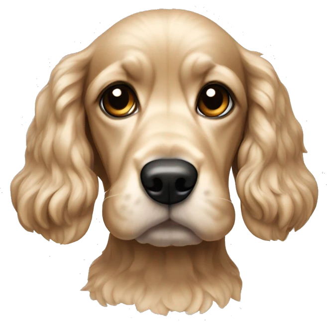 Beige American cocker emoji