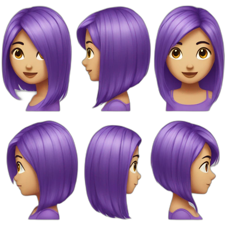 purple hair girl emoji