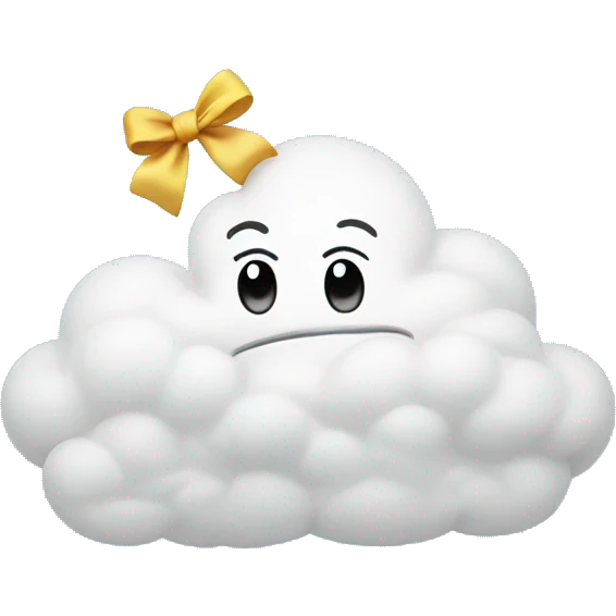 cloud with a bow emoji