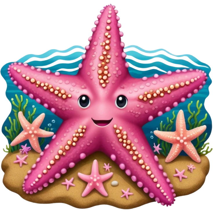 Pink star fish emoji