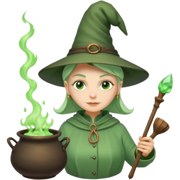 green witch cooking potion emoji