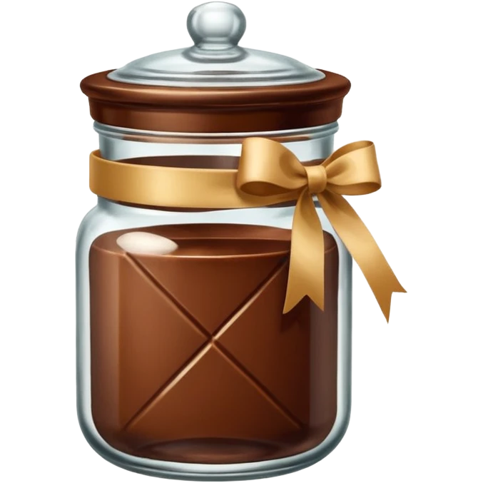 chocolate Retro Ribbon Jar emoji