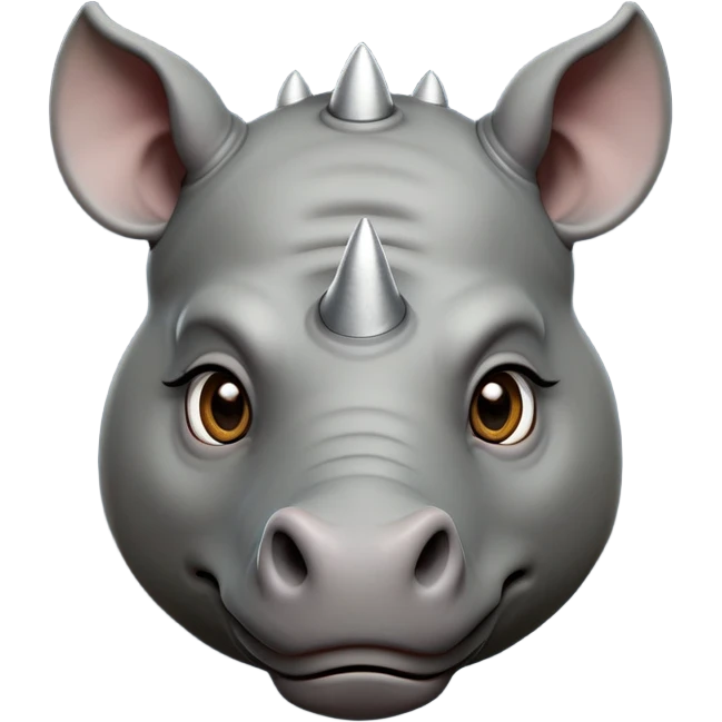 cinematic-noble-rhinoceros-portrait-emoji,-poised-and-regal,-with-a-massive,-powerful-build-and-a-thick,-deep-set-soulful-piercing-eyes,-simplified-yet-sharp-and-sophisticated-features,-highly-detailed, large eyes, slate grey hide emoji