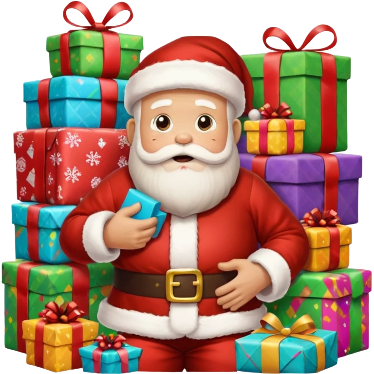 create a realistic christmas chaos emoji