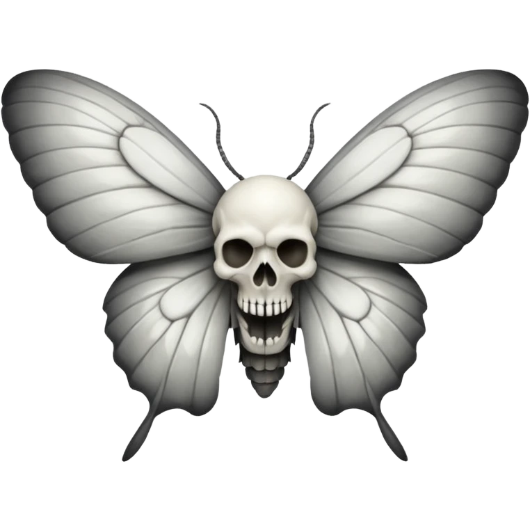 Skull moth emoji