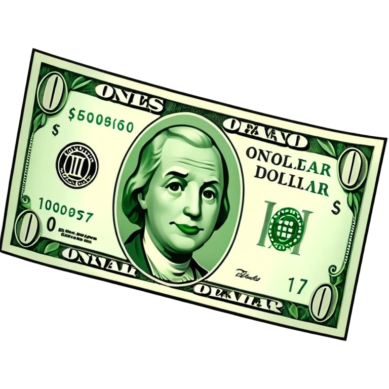 a dollar paper money emoji