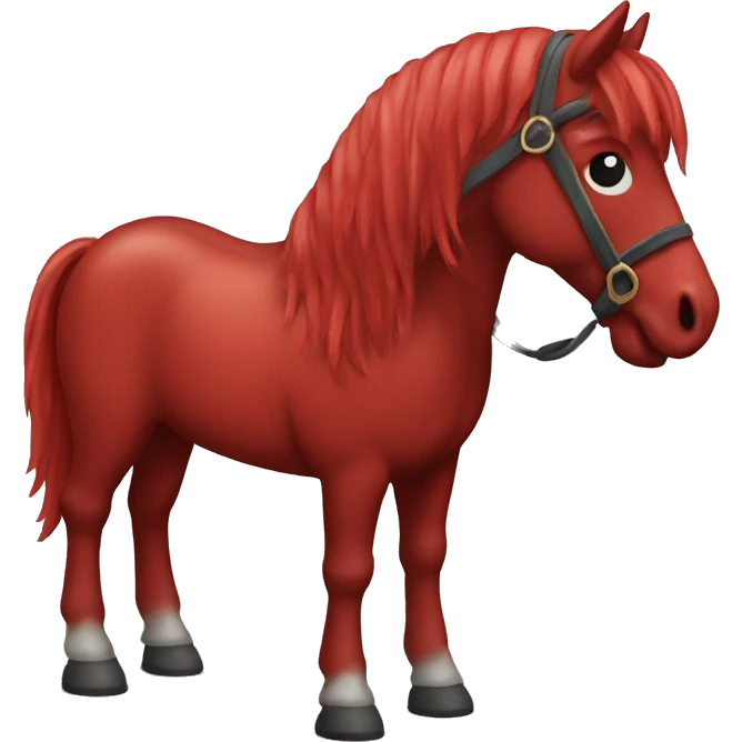Red Wooden Horse emoji