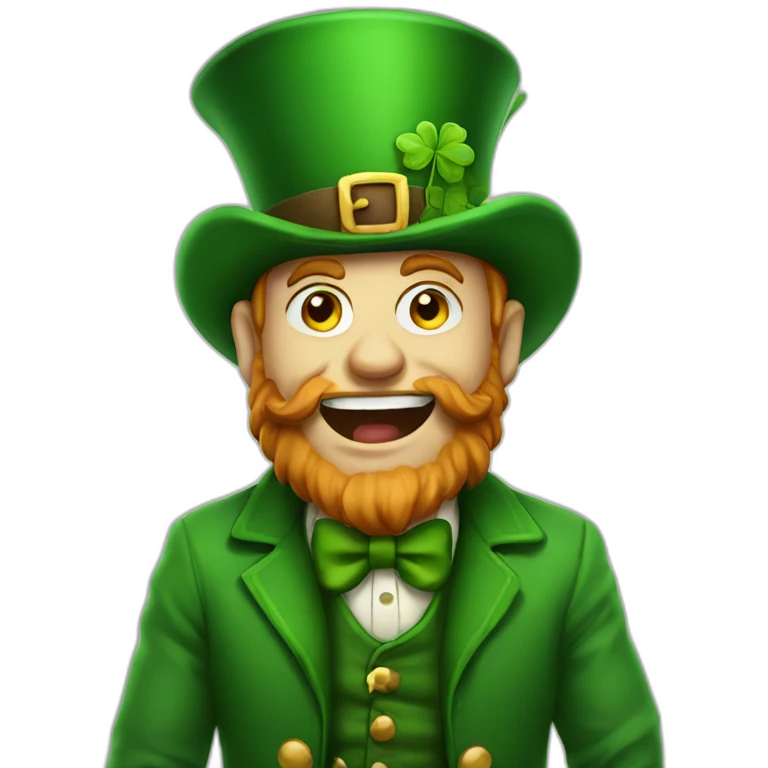 Drunken leprechaun emoji