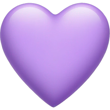 iOS lilac heart emoji