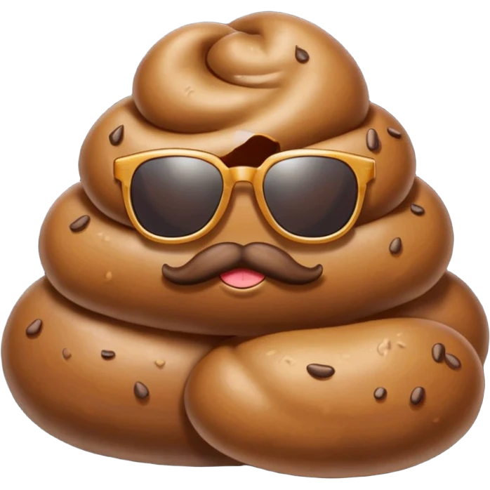 Poop with sunglasses emoji
