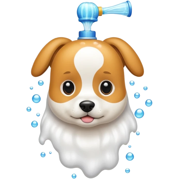 Shampoo for dog with foam emoji
