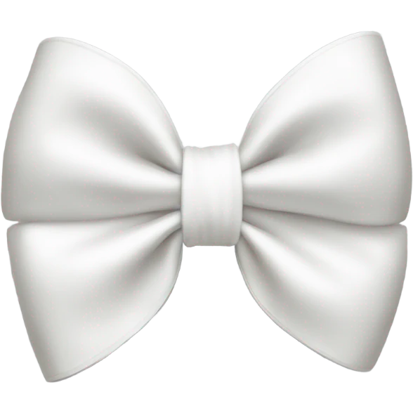 White bow on white bow emoji