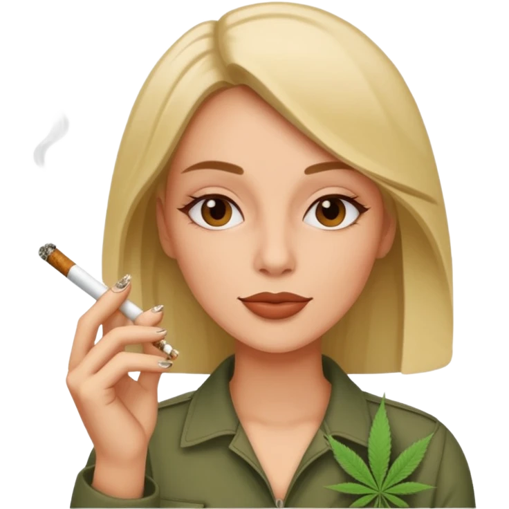 woman smoking marijuana emoji