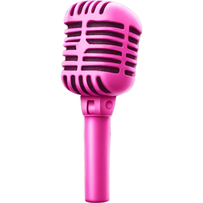sweet pink candy microphone emoji