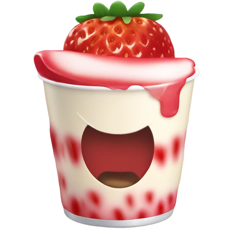 frutilla con crema emoji