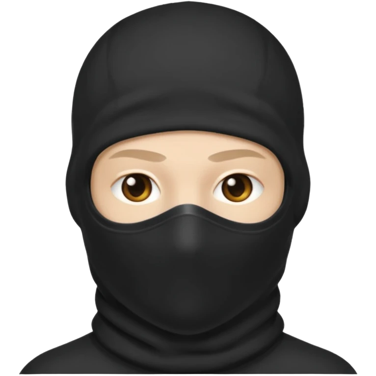 Chico blanco con pasamontañas emoji