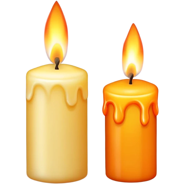 lit candle with flame emoji