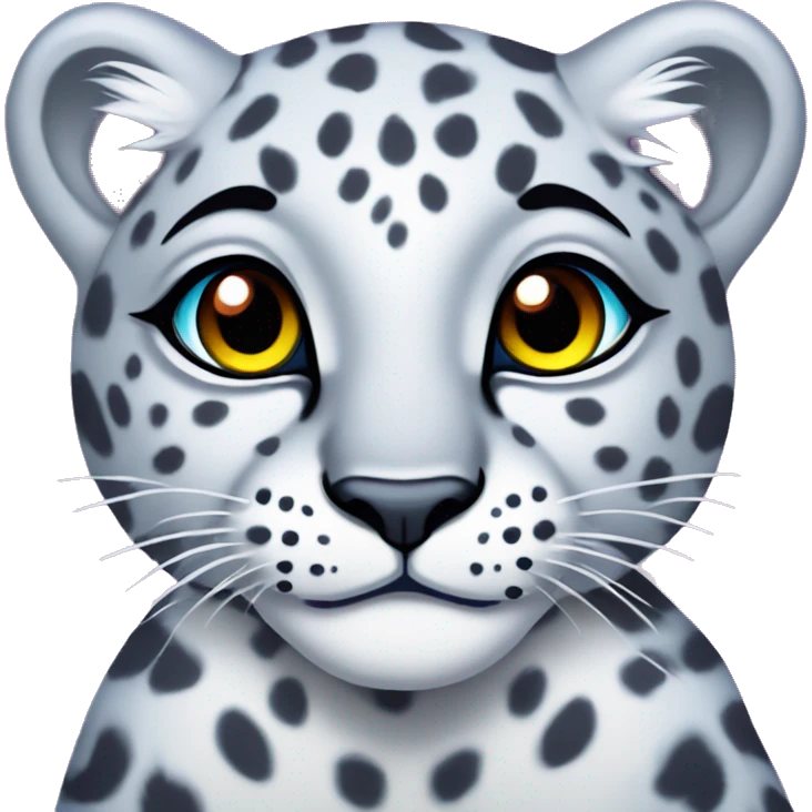 lisa frank snow leopard emoji