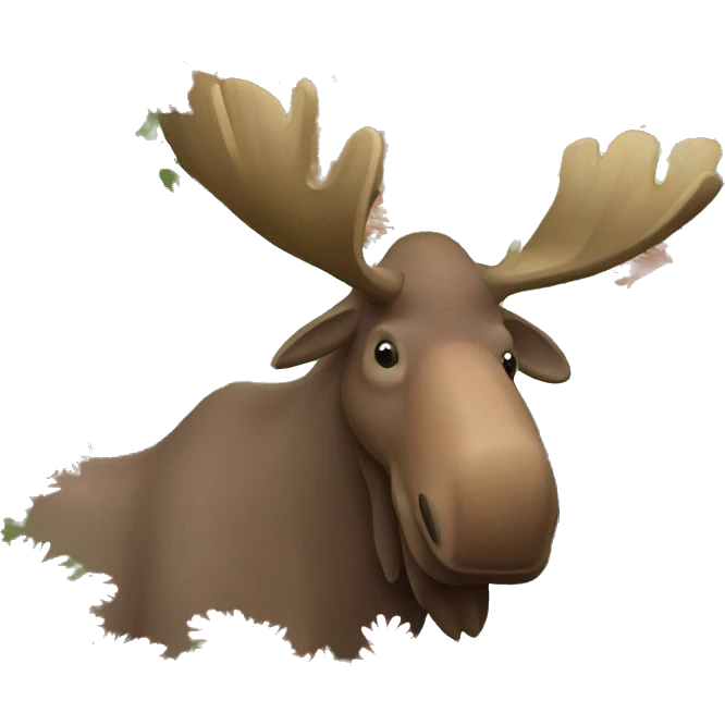 moose lurking in a bush emoji