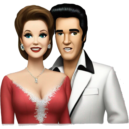Elvis Presley and Pricilla Presley  emoji
