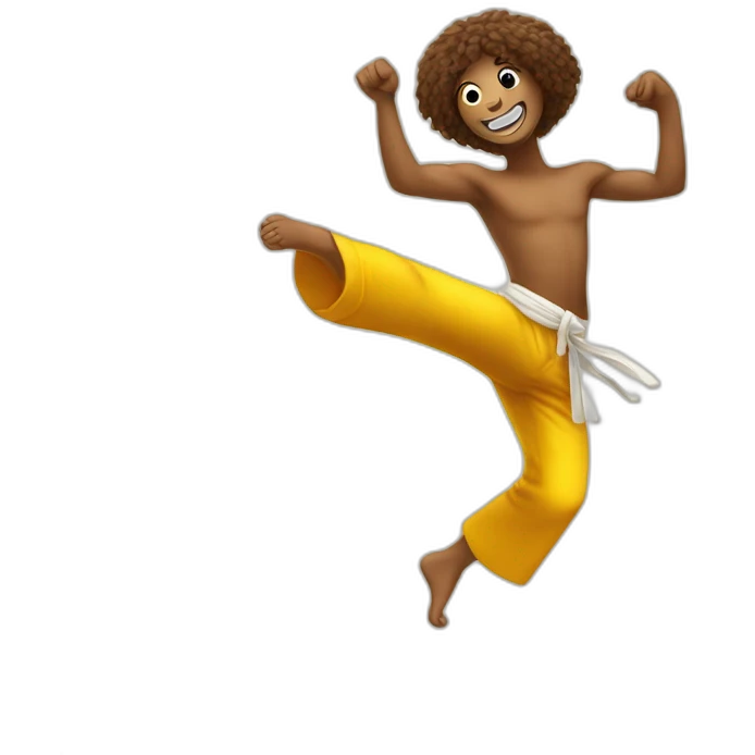 Smily face Emoji dancing capoeira emoji