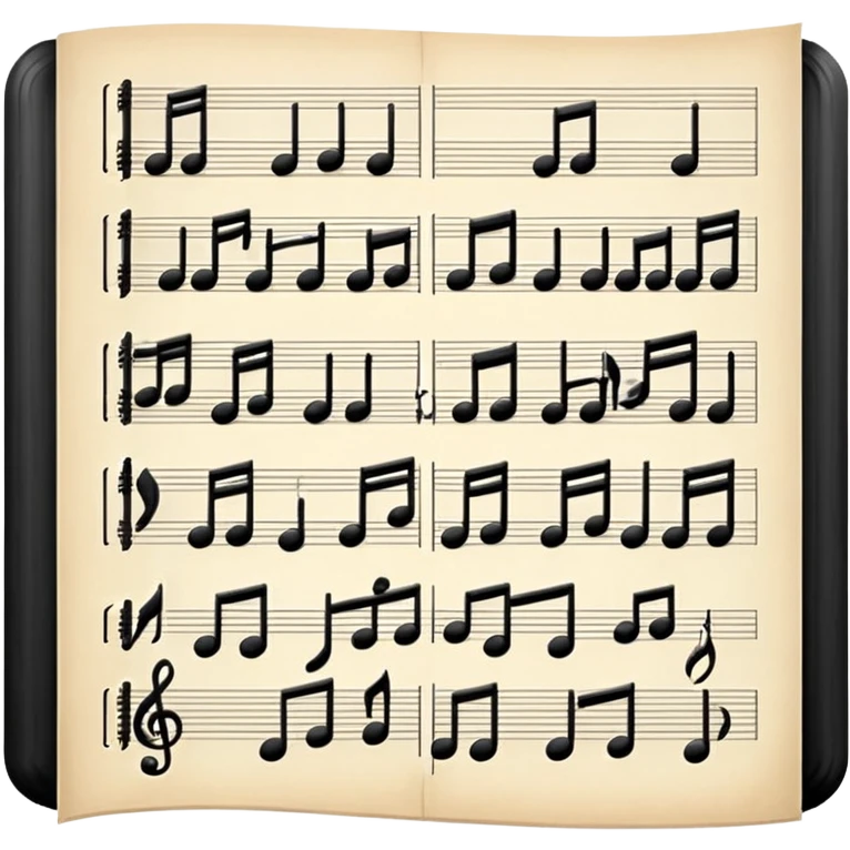 music sheet emoji, the notes are small  emoji
