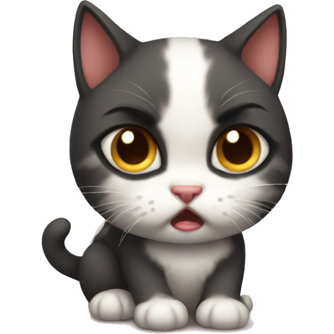 Little angry but full of love kitten emoji
